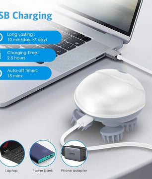 Rechargeable Advance Head Massager, For Migraine Relief & Hair growth
